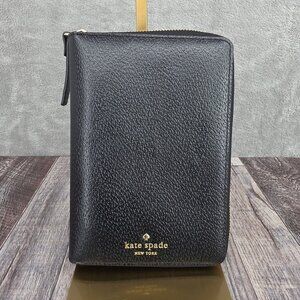 Kate Spade Organizer Planner Agenda Black Pebbled Leather A6 Personal That Girl